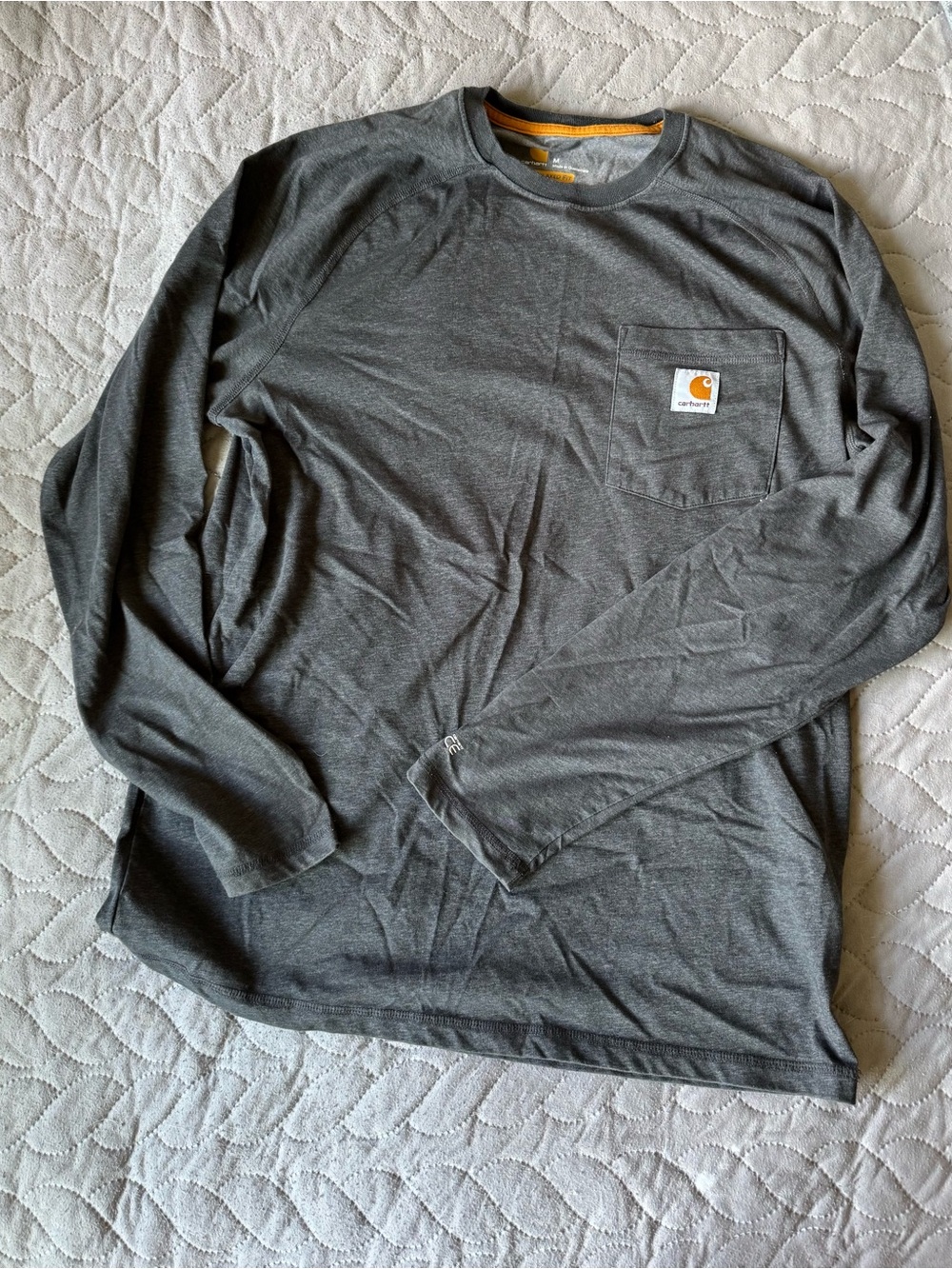 Carhartt Long Sleeve Pocket Tee - Charcoal